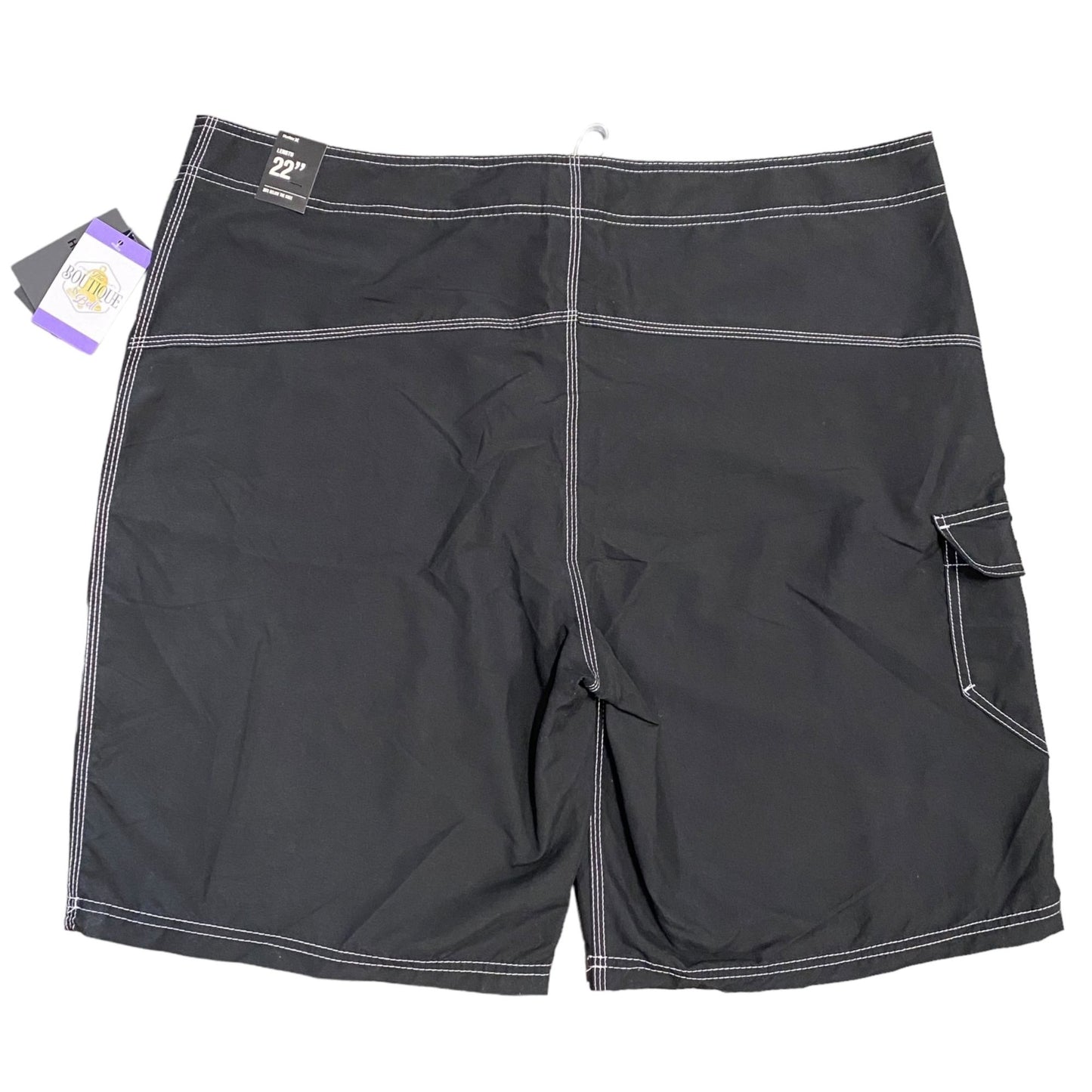 NWT Hurley Mens 42x22 Gray Swim Trunks Board Shorts Knee Length Drawstring Waist