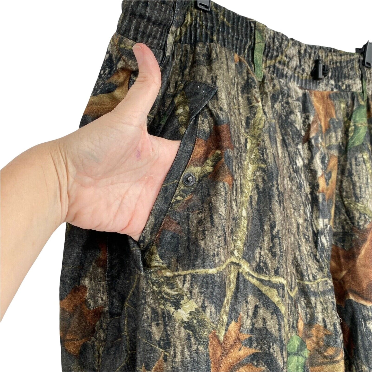 Camo Ridge 2XL Mossy Oak Hardwoods Pants Scent Mask Fleece Hunting Drawstring