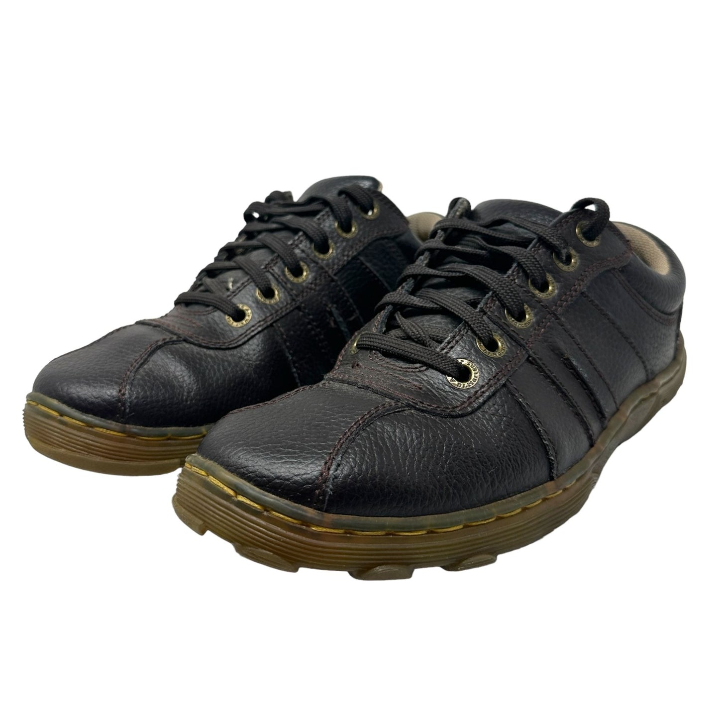 Dr Martens Mens 10M Pembridge Brown Leather Lace Up Oxford Shoes Round Toe