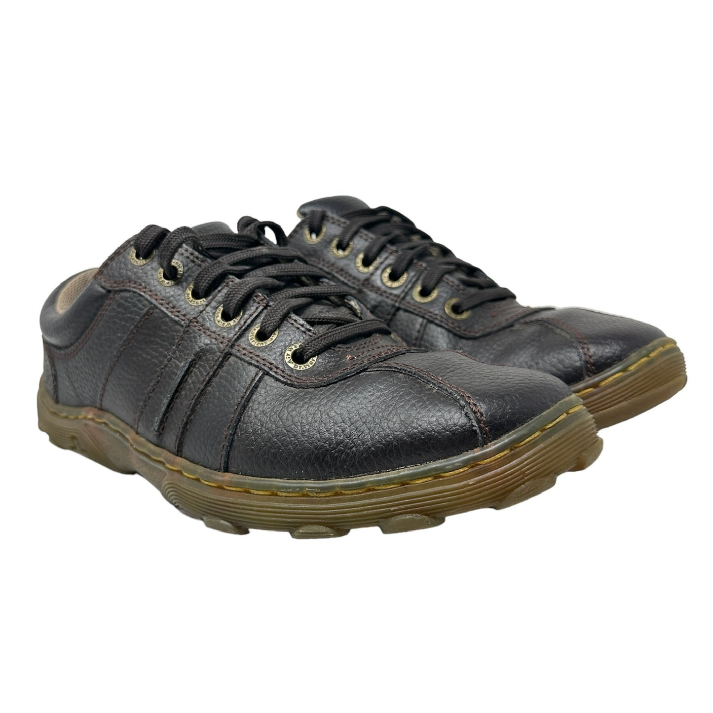 Dr Martens Mens 10M Pembridge Brown Leather Lace Up Oxford Shoes Round Toe