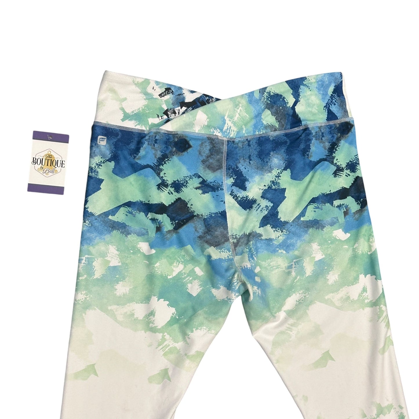 Fabletics L Winn Printed PowerHold Capri Leggings Compression Athleisure