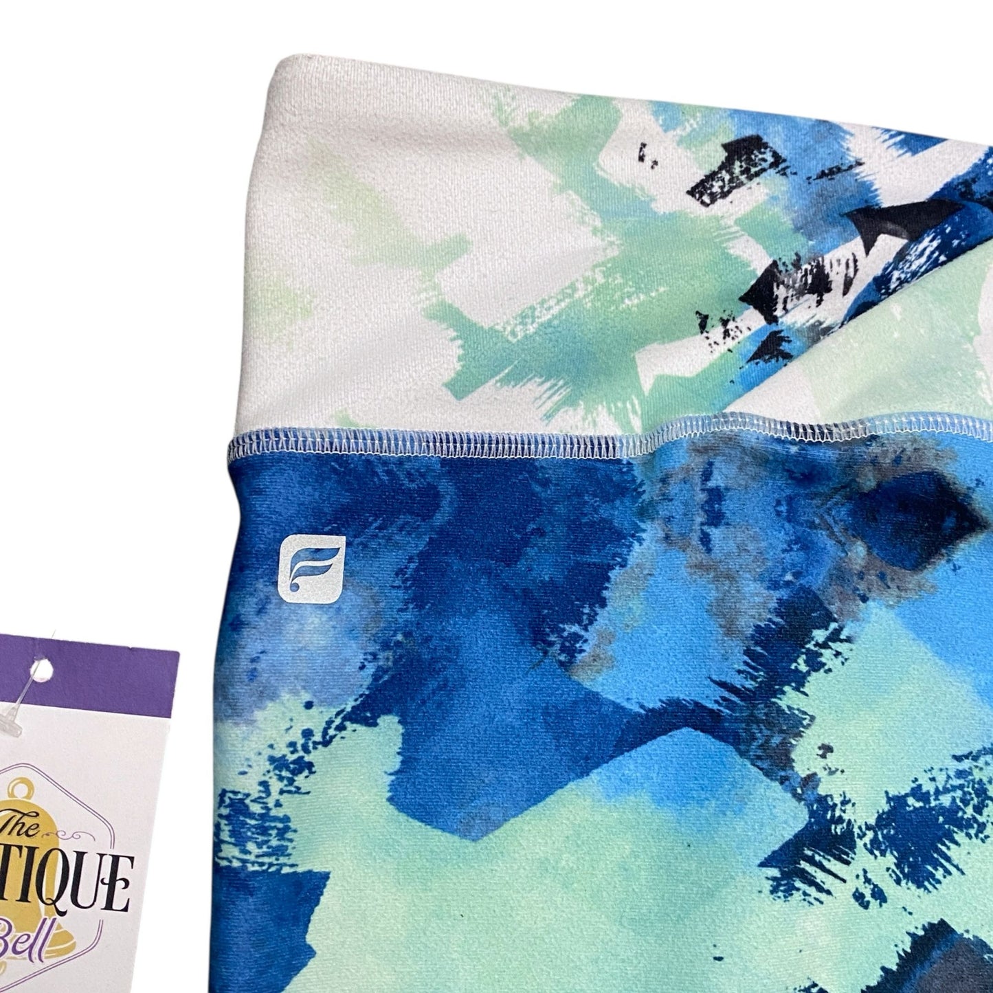 Fabletics L Winn Printed PowerHold Capri Leggings Compression Athleisure