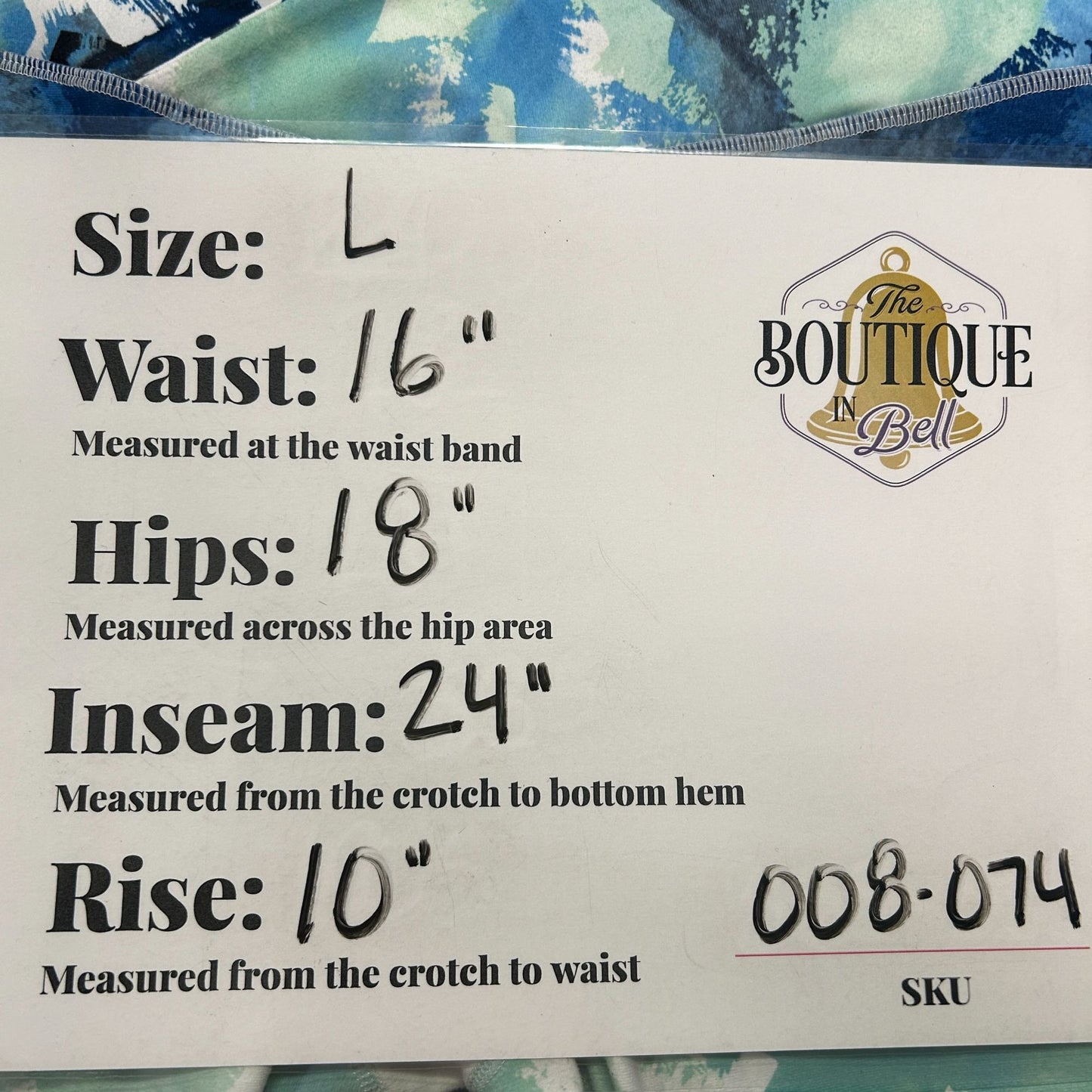 Fabletics L Winn Printed PowerHold Capri Leggings Compression Athleisure