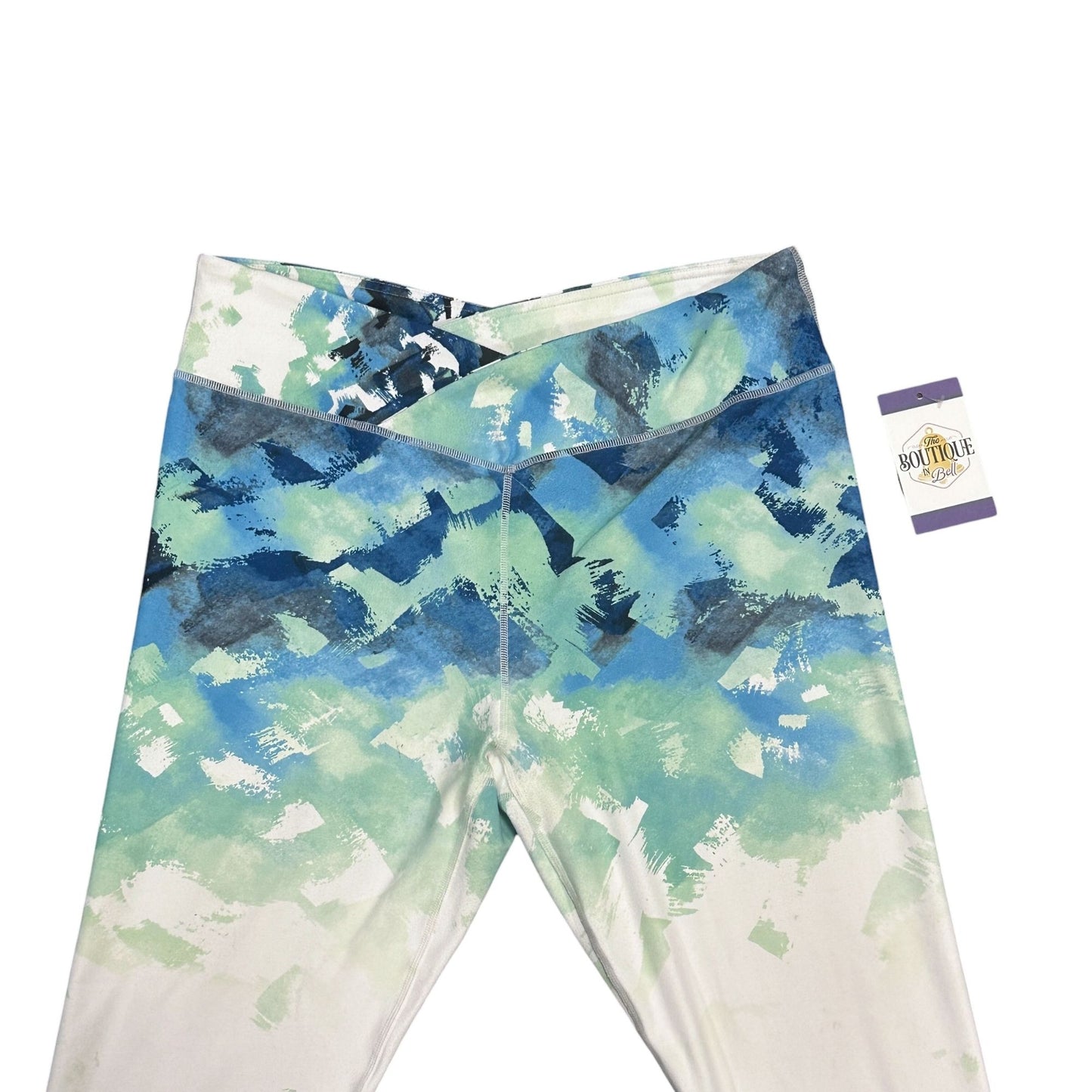 Fabletics L Winn Printed PowerHold Capri Leggings Compression Athleisure