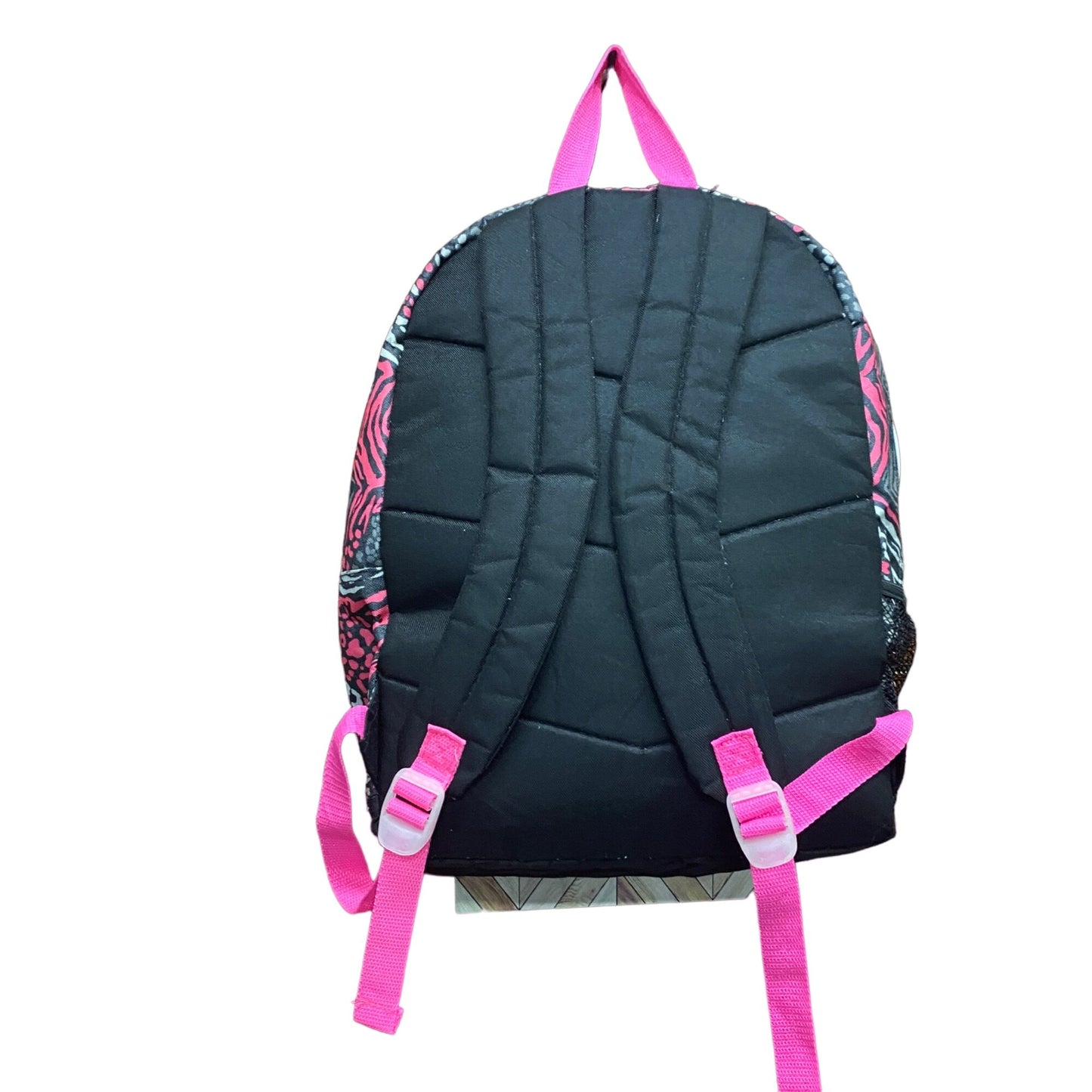 Trailmaker Leopard Print Backpack Pink Gray Black Zip Pockets Adjustable Straps