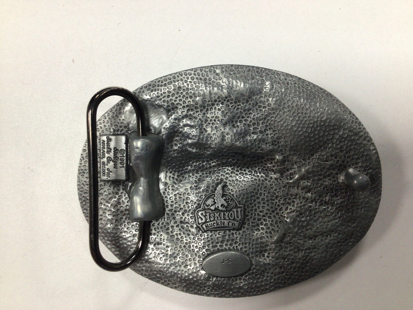 Vintage 1991 Siskiyou Patriotic Pewter Belt Buckle