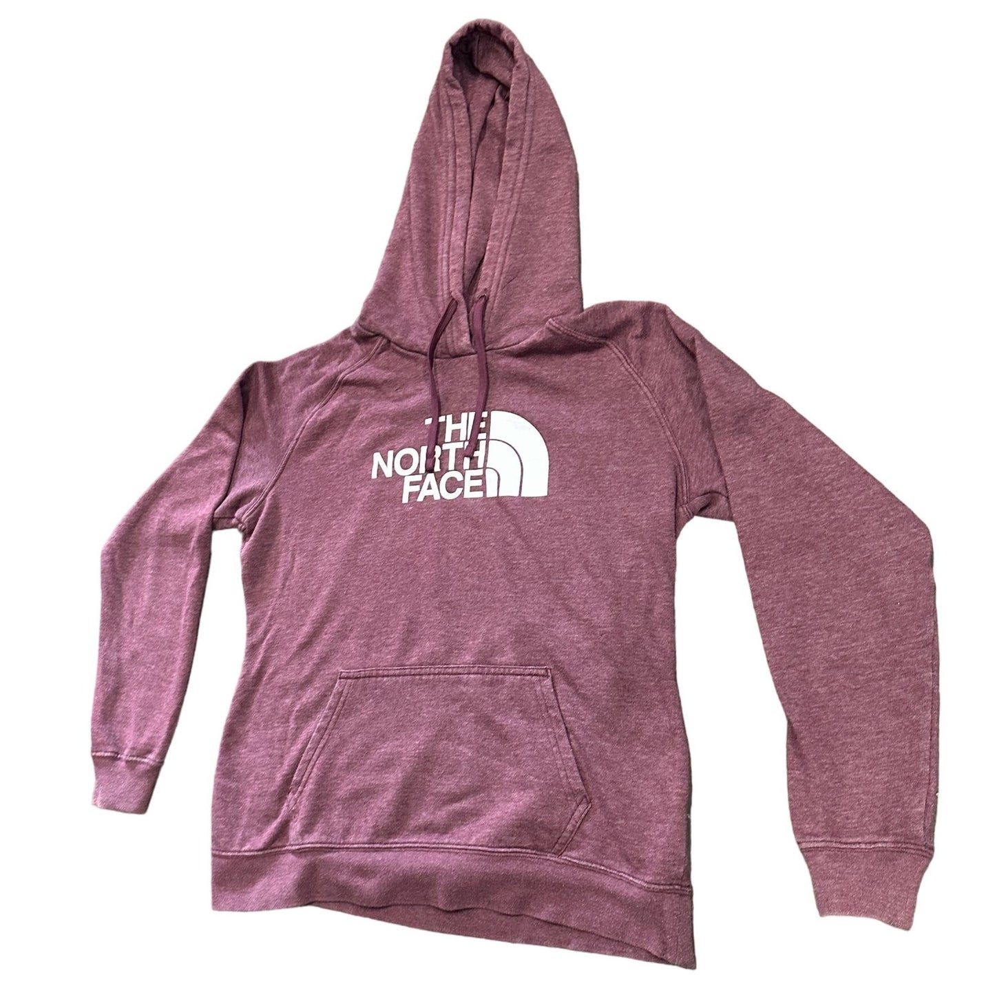 The North Face Womens M Plum Pullover Hoodie Logo Kangaroo Pocket Long Sleeve