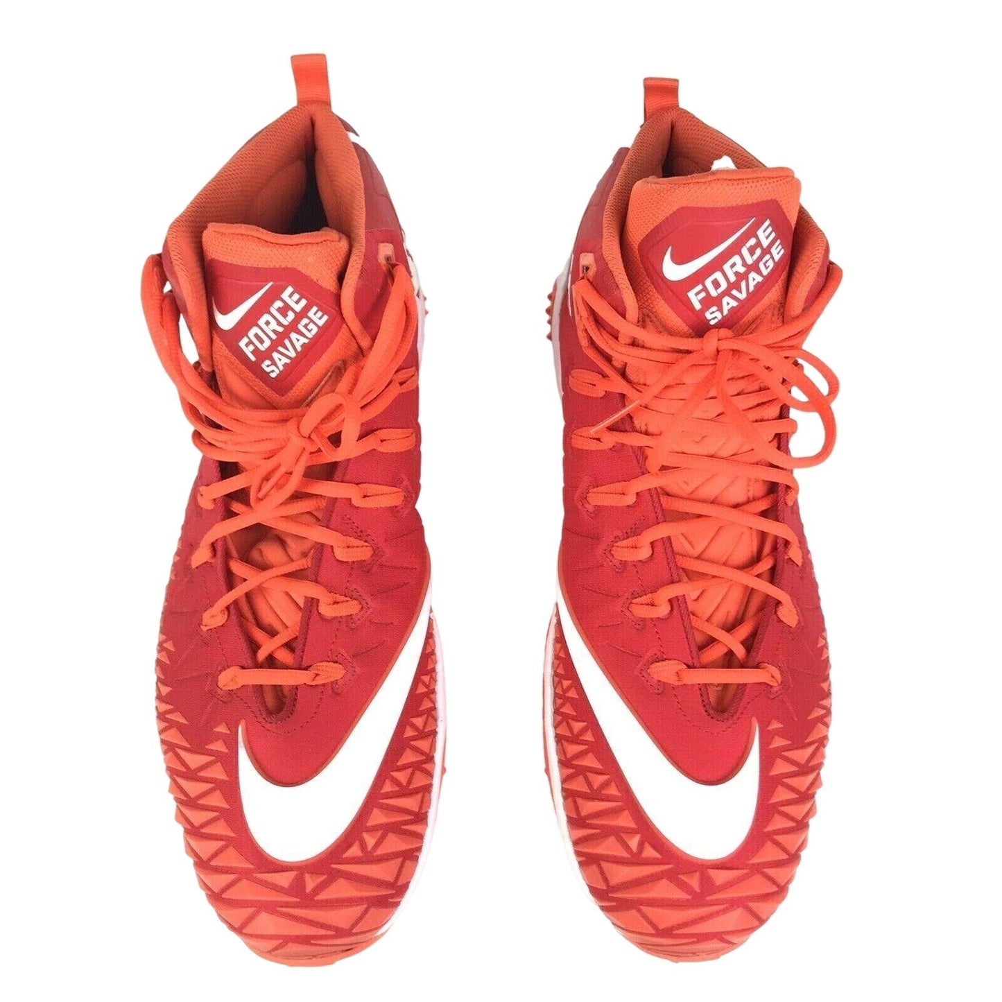 Nike Mens 18 Red Football Cleats NFL A09388-600 Force Savage Big Swoosh