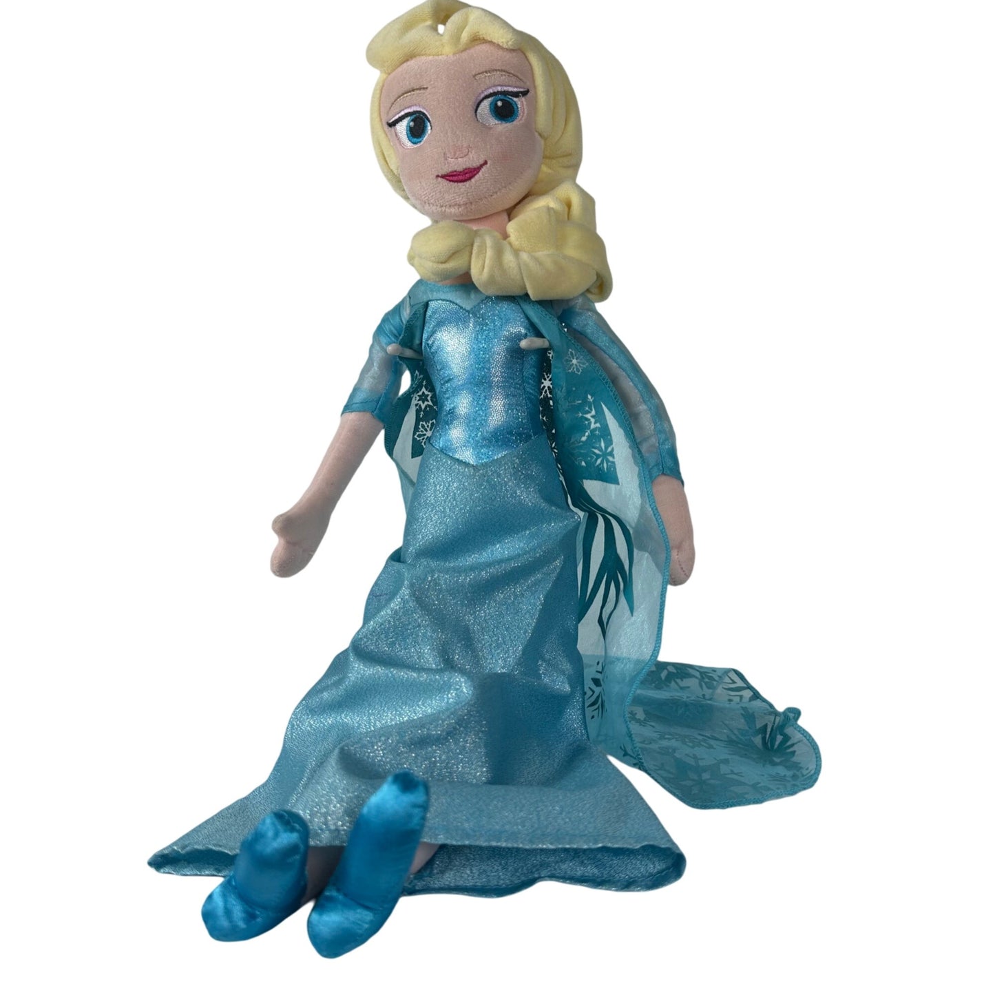 Disney Store Frozens Princess Elsa and Anna 20" Plush Doll Stuffed Toy Lot of 2