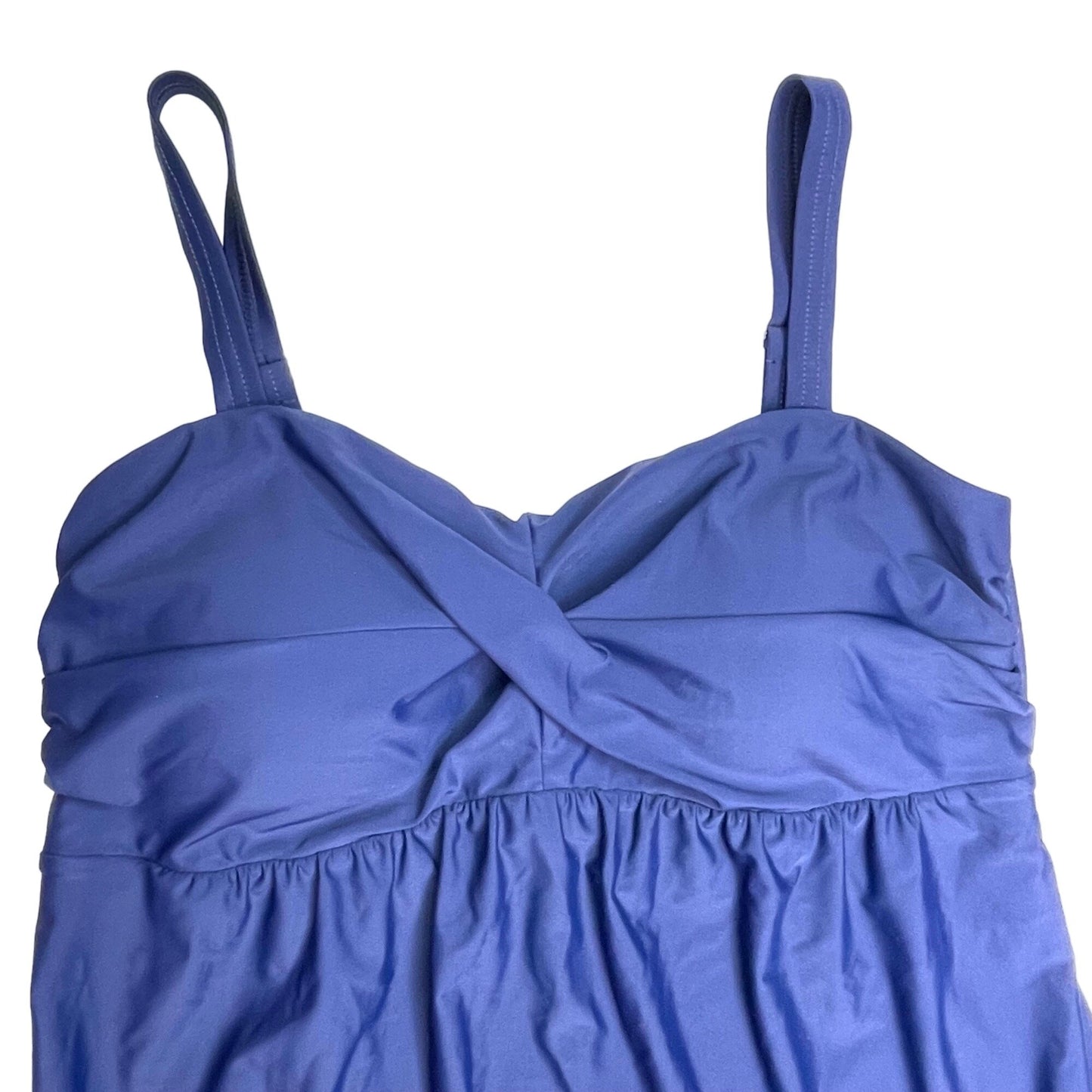 Unbranded XL Tankini Top 14 High Waist Swim Bottoms Blue Adjustable Straps Lined