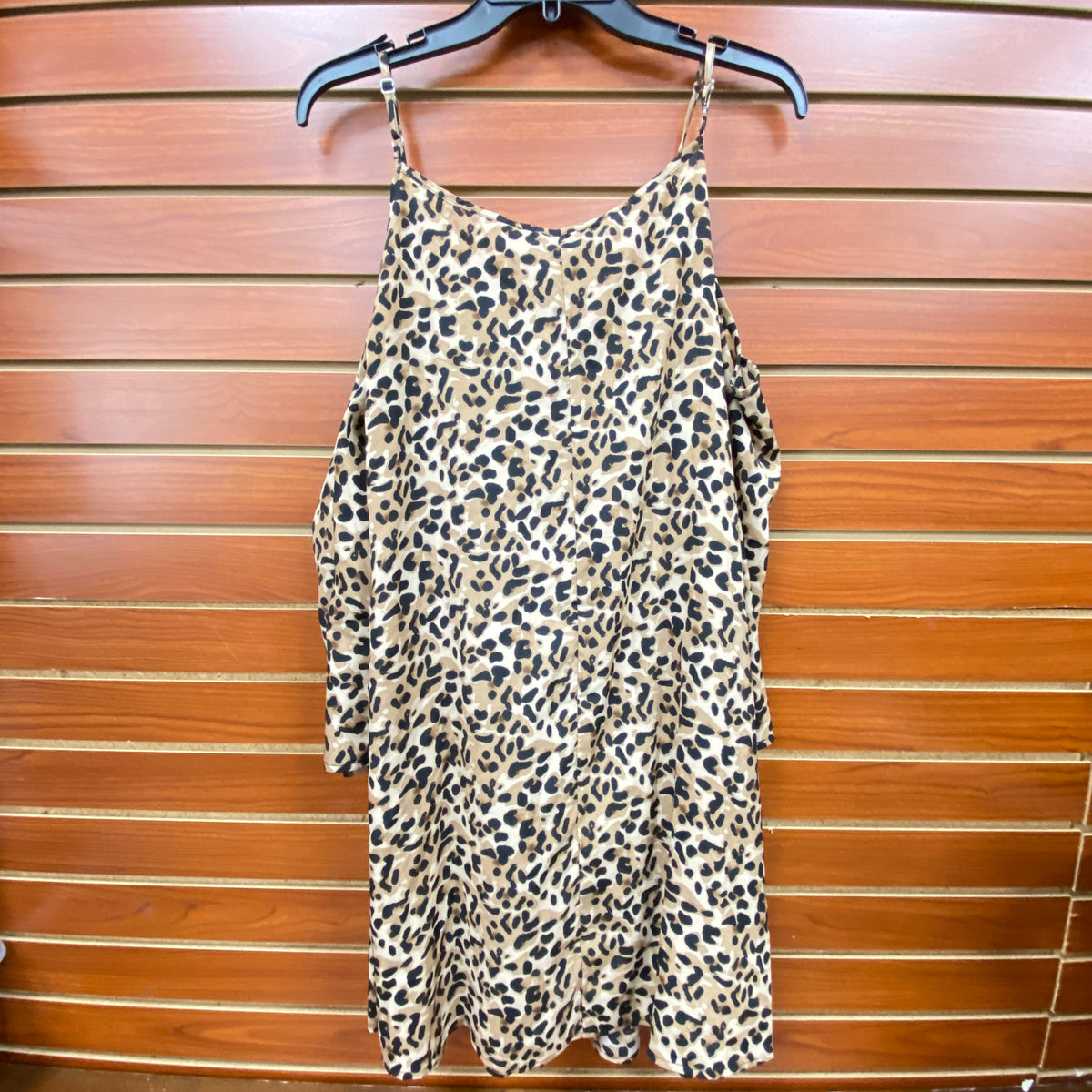 Sheilay Leopard Print Off The Shoulder Small