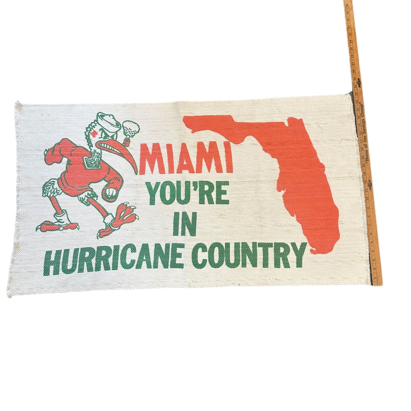 Vintage Miami Hurricanes Woven Rug