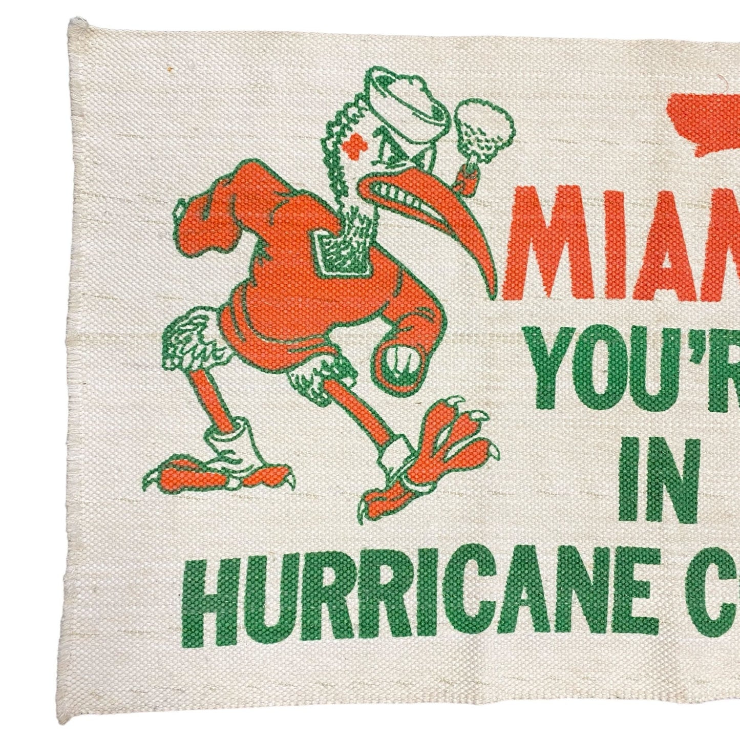 Vintage Miami Hurricanes Woven Rug