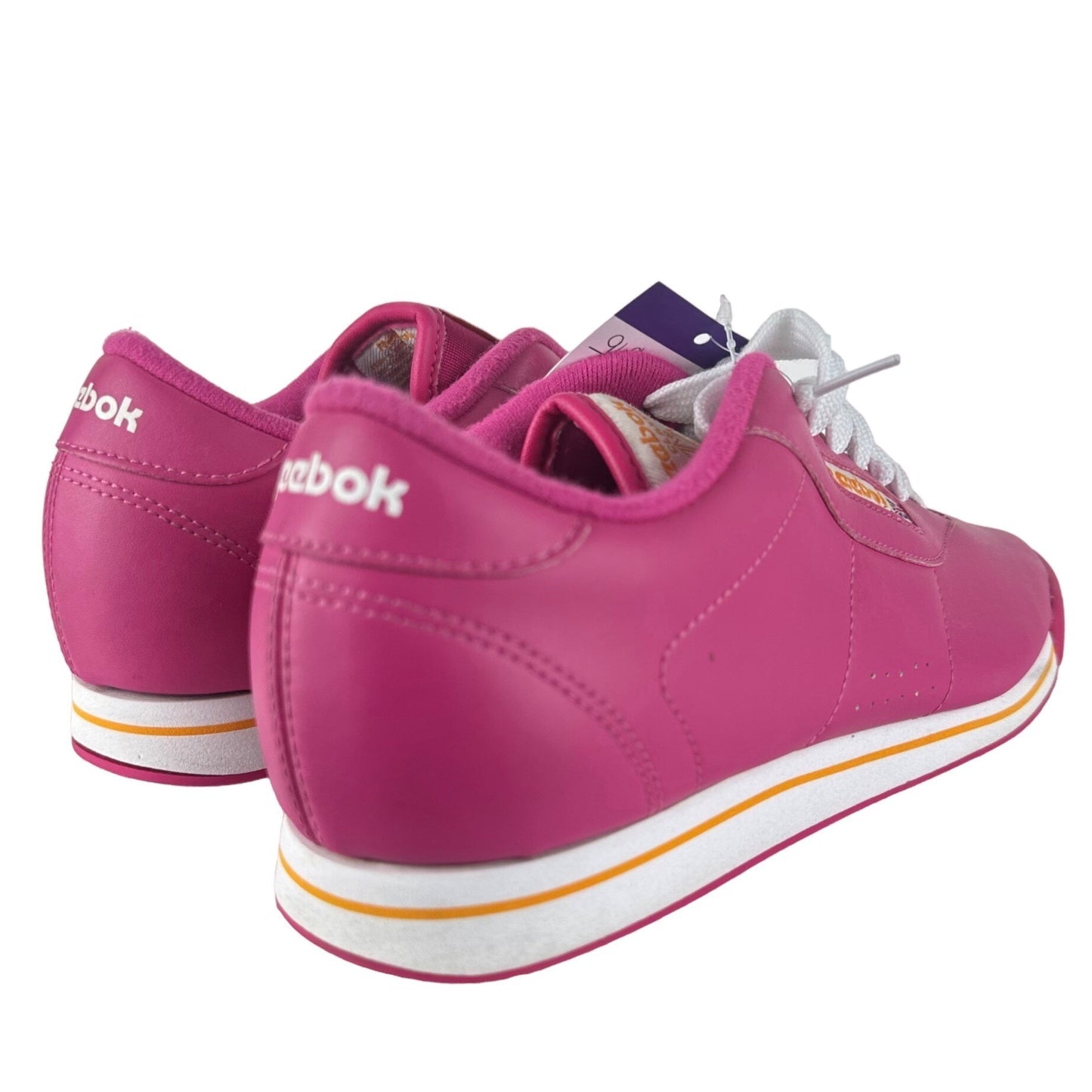 Reebok Womens 10 Classic Pink Princess Low Top Athletic Sneakers Shoes Casual