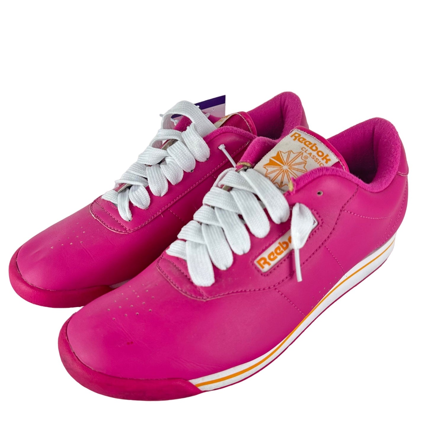 Reebok Womens 10 Classic Pink Princess Low Top Athletic Sneakers Shoes Casual