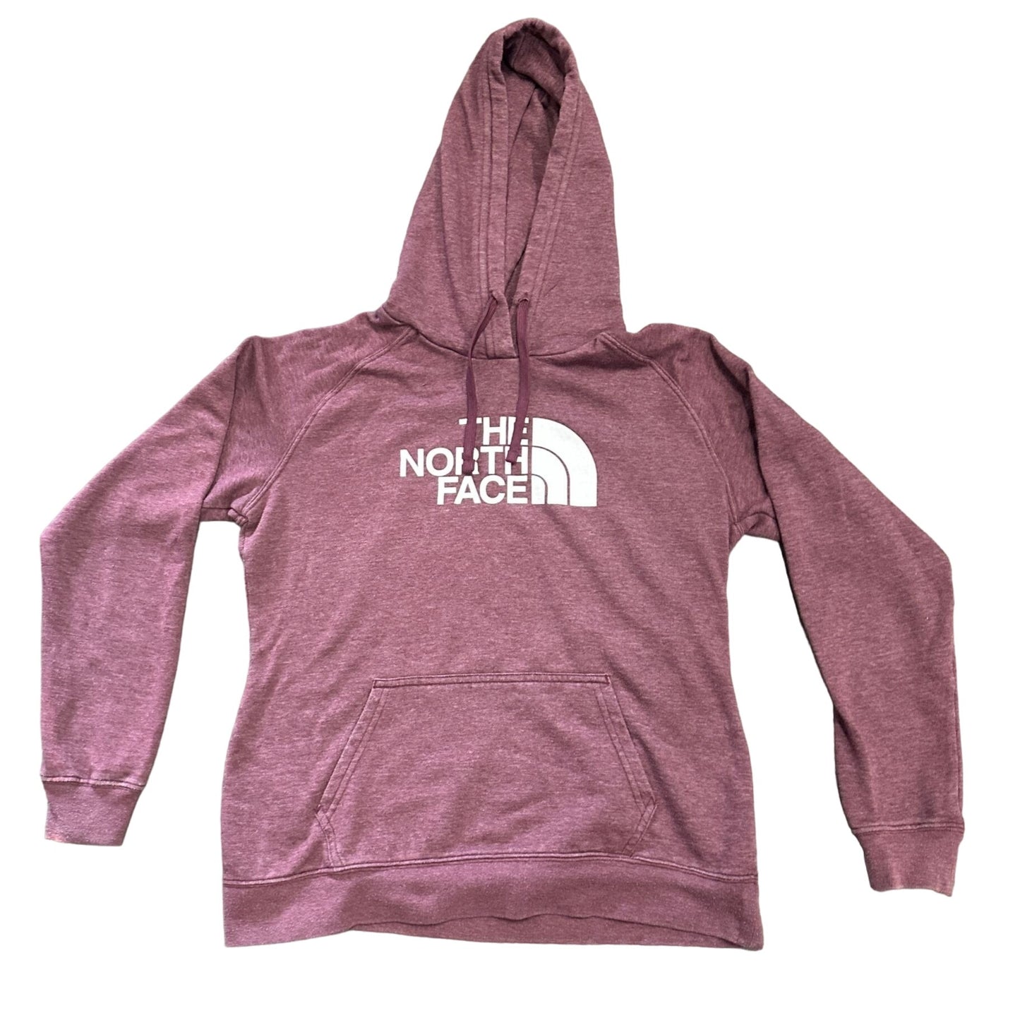 The North Face Womens M Plum Pullover Hoodie Logo Kangaroo Pocket Long Sleeve