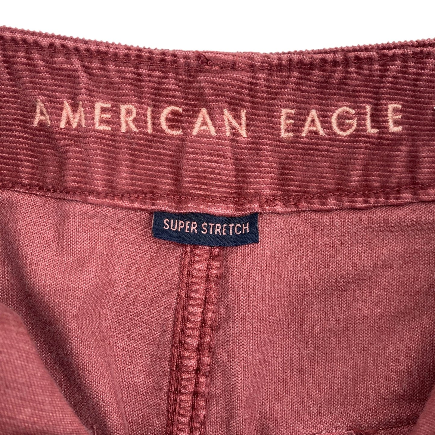 American Eagle 0 Mauve Pink Corduroy Skirt Super Stretch Thin Wale Pockets