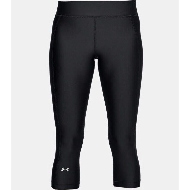 Under Armour Womens S HeatGear Capris 1309652 Black Compression Legging