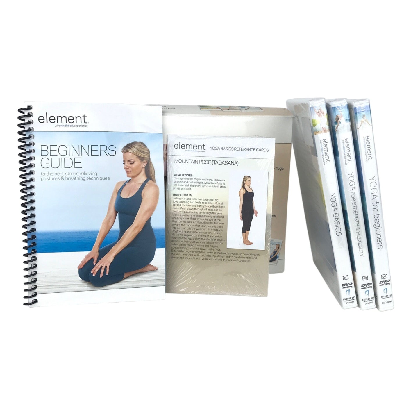 Element Yoga Complete Kit DVD Beginner Basics Meditation Relaxing Stretching