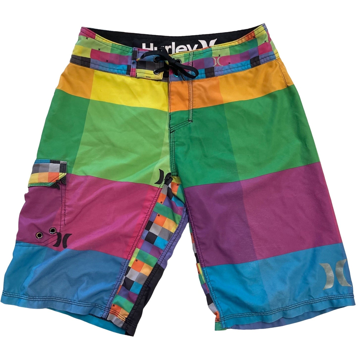 Hurley Youth 26/10 Phantom Board Shorts Colorblock 4 Way Stretch Swim Surf