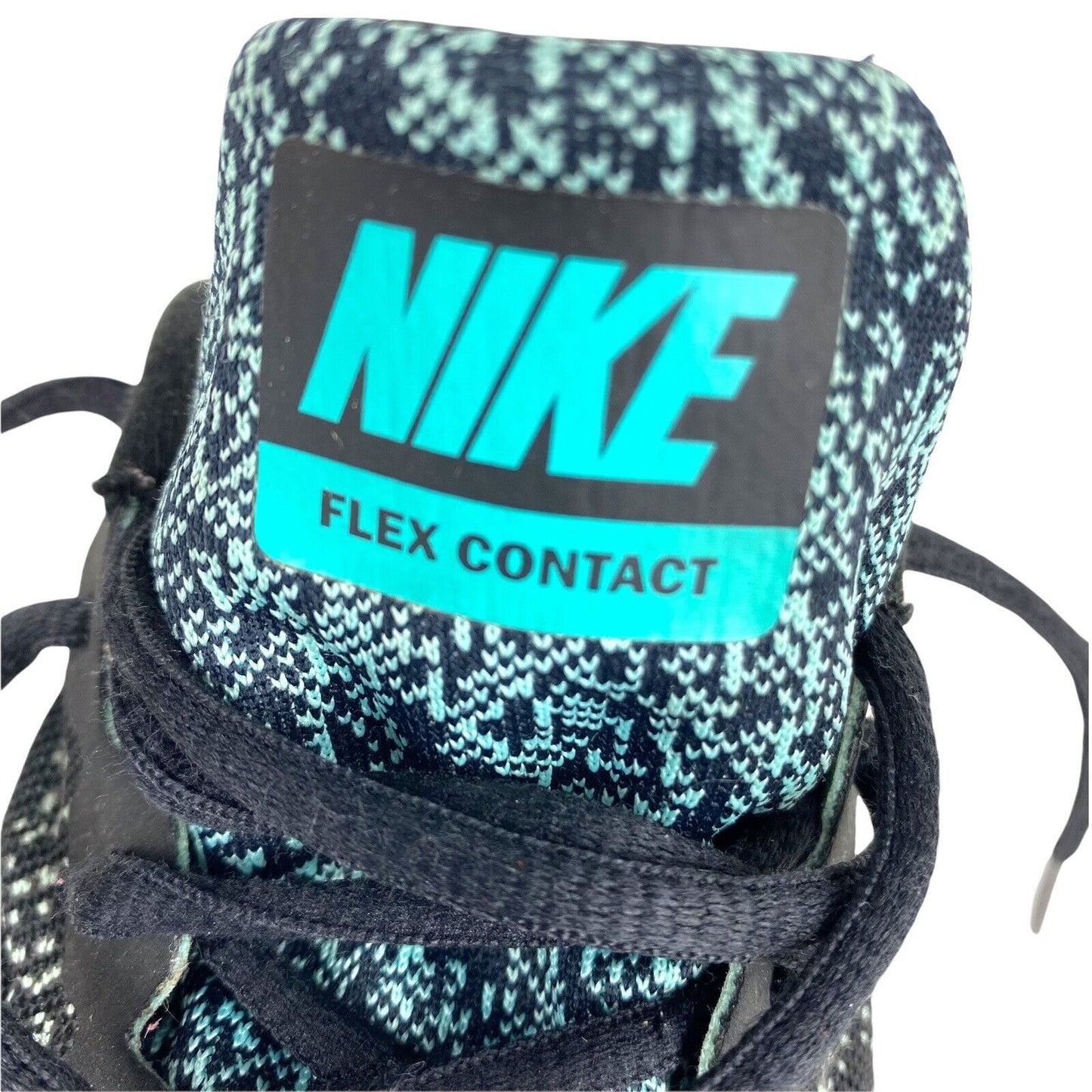 Nike Womens 12 Flex Contact Black Aqua Running Tennis Shoes 908995-004 Athletic