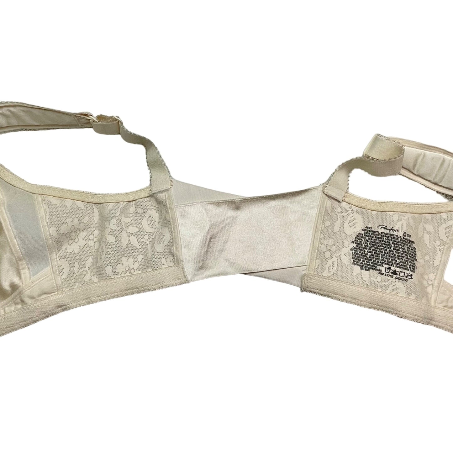 Playtex 36DD Cream Comfort Strap Full Coverage Bra Front Closure Floral