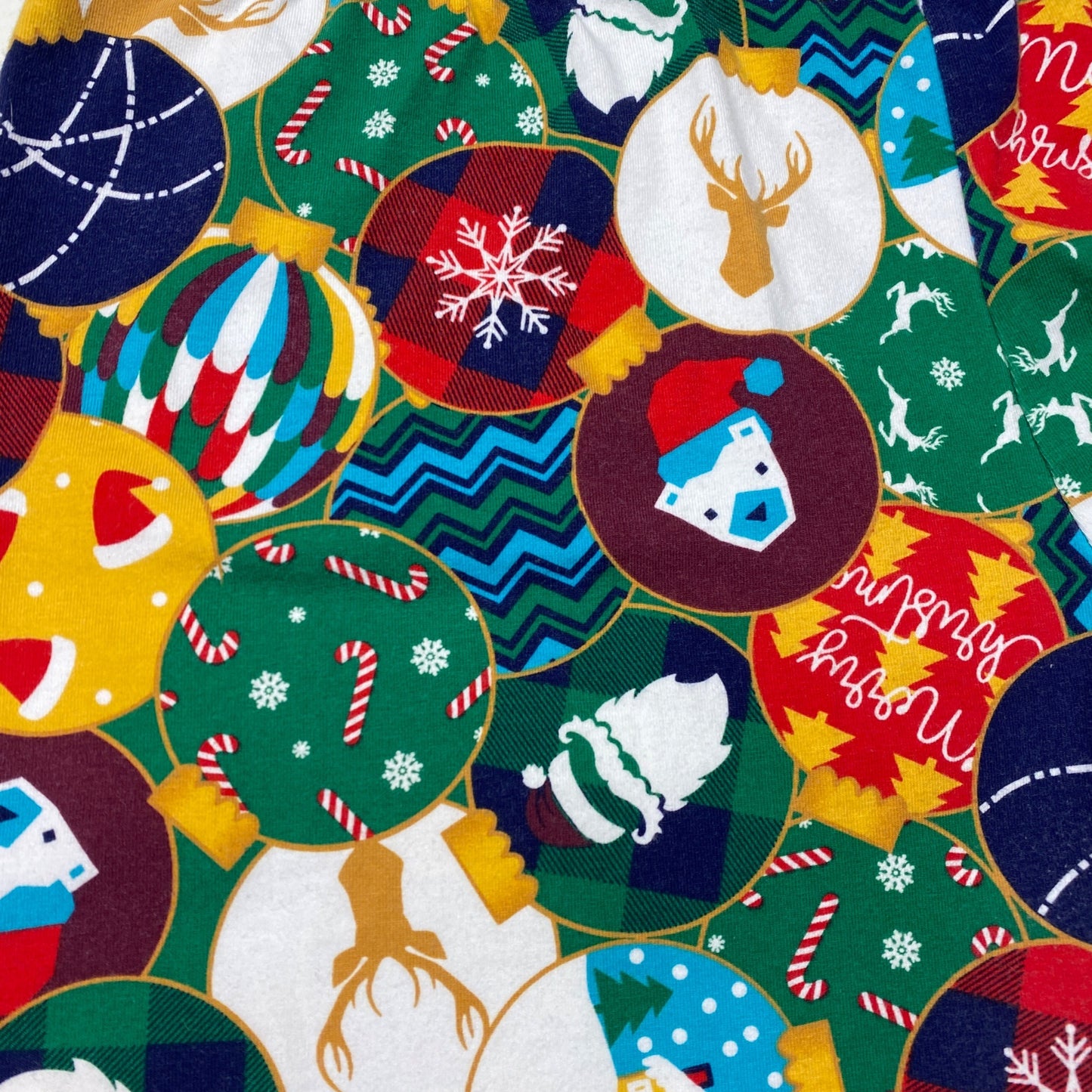 No Boundaries Womens XL Christmas Ornament Leggings Stretchy Deer Snowflake