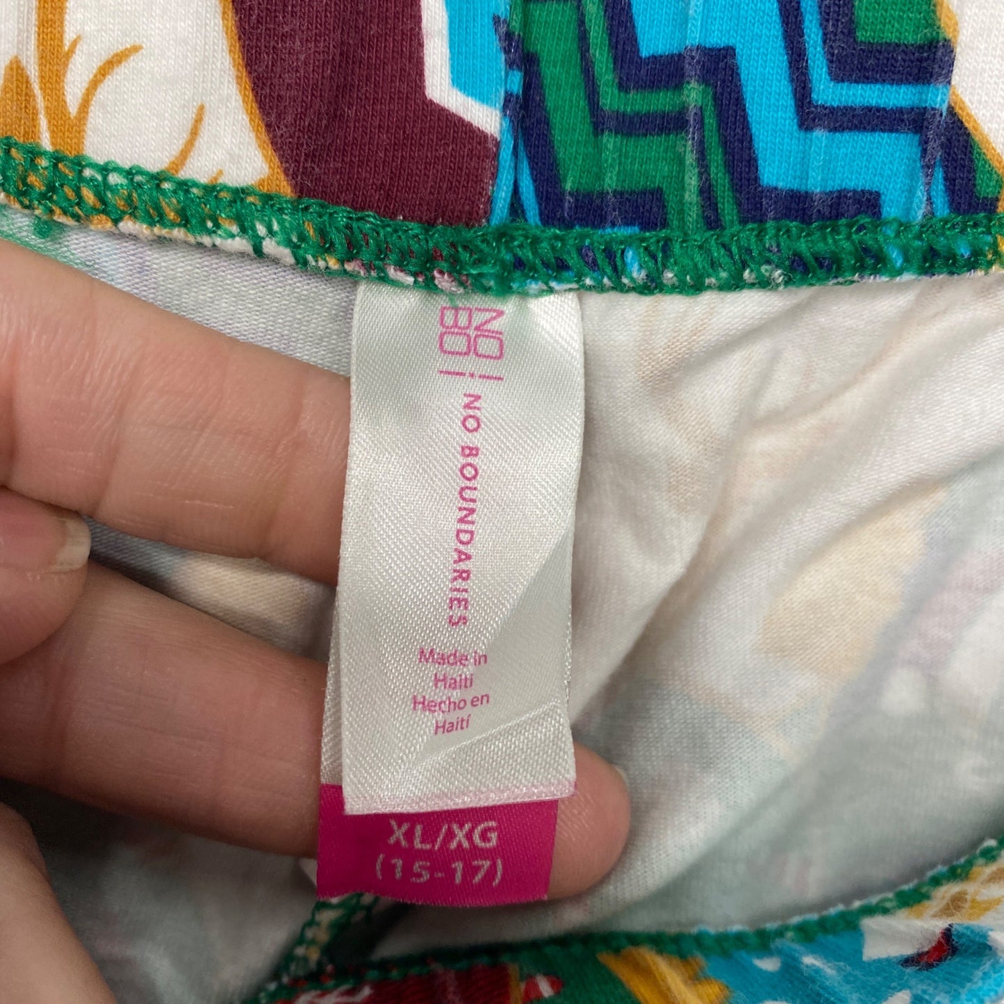 No Boundaries Womens XL Christmas Ornament Leggings Stretchy Deer Snowflake