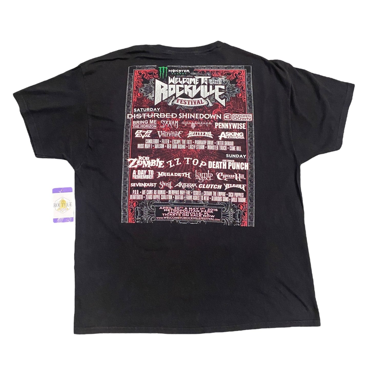 Welcome to Rockville Heavy Metal Festival 2016 TShirt XL Disturbed Zombie 5FDP