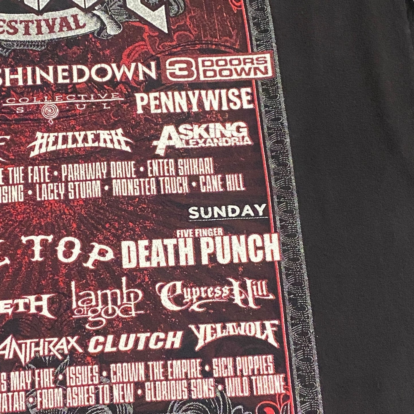 Welcome to Rockville Heavy Metal Festival 2016 TShirt XL Disturbed Zombie 5FDP