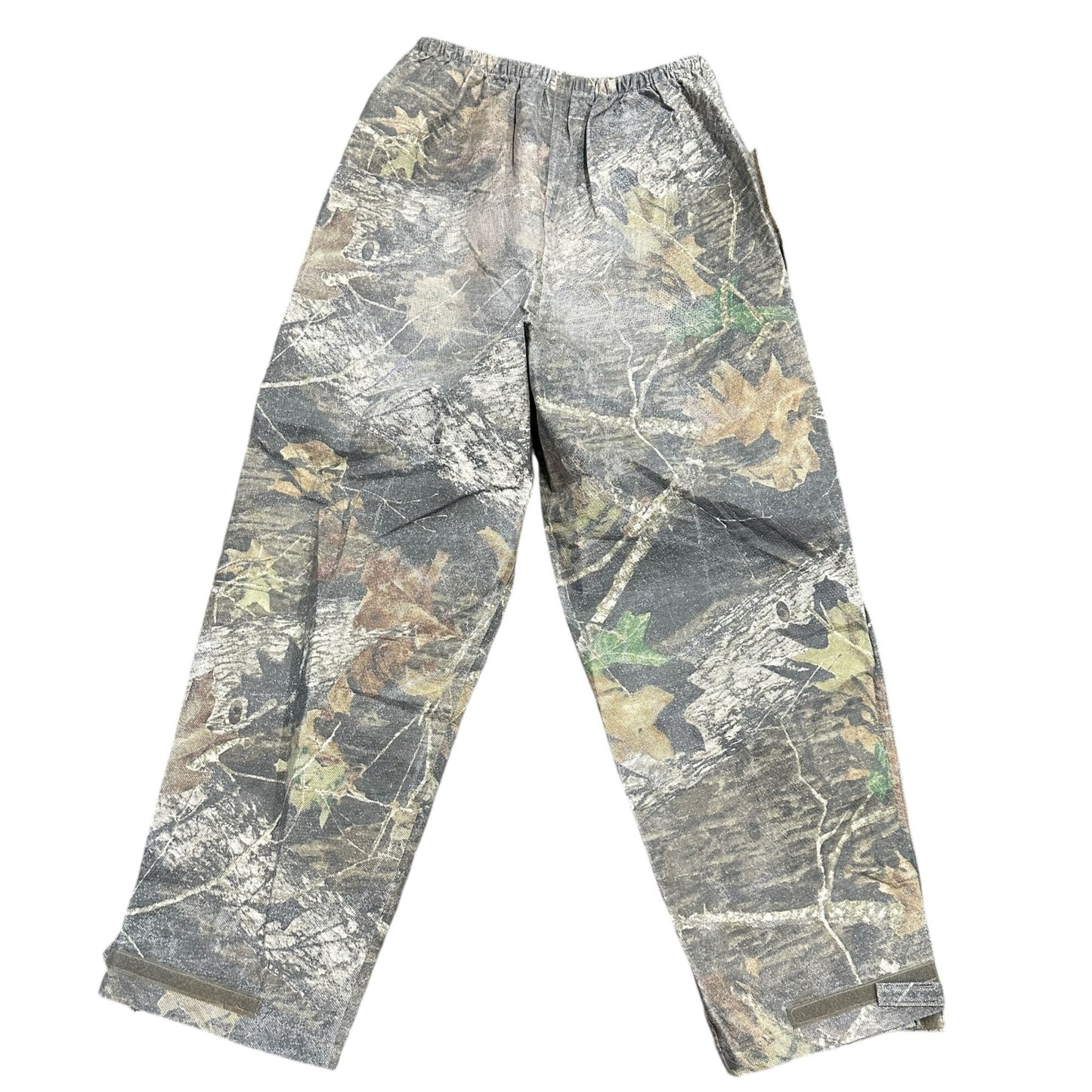 Frogg Toggs Mens L Camo Rain Pants Pull on Hunting Realtree Adjustable Zip Ankle