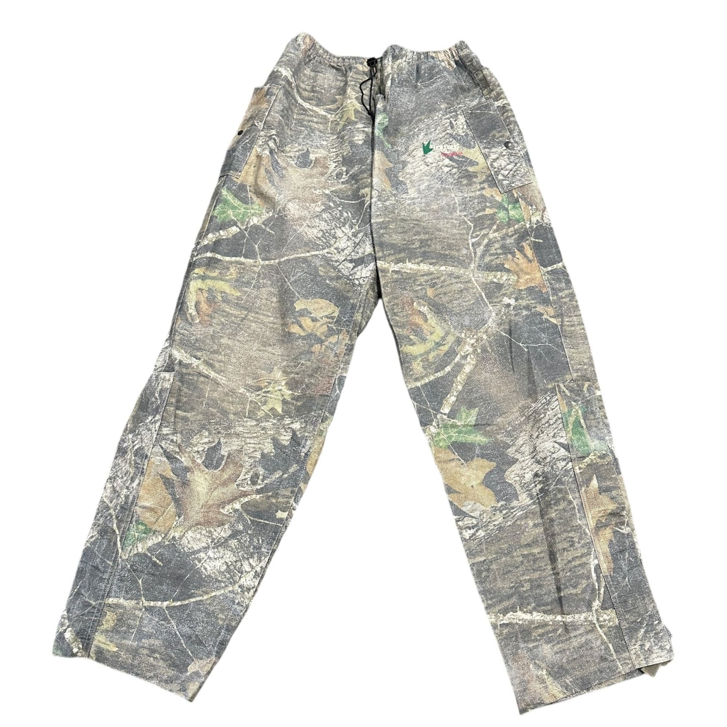 Frogg Toggs Mens L Camo Rain Pants Pull on Hunting Realtree Adjustable Zip Ankle