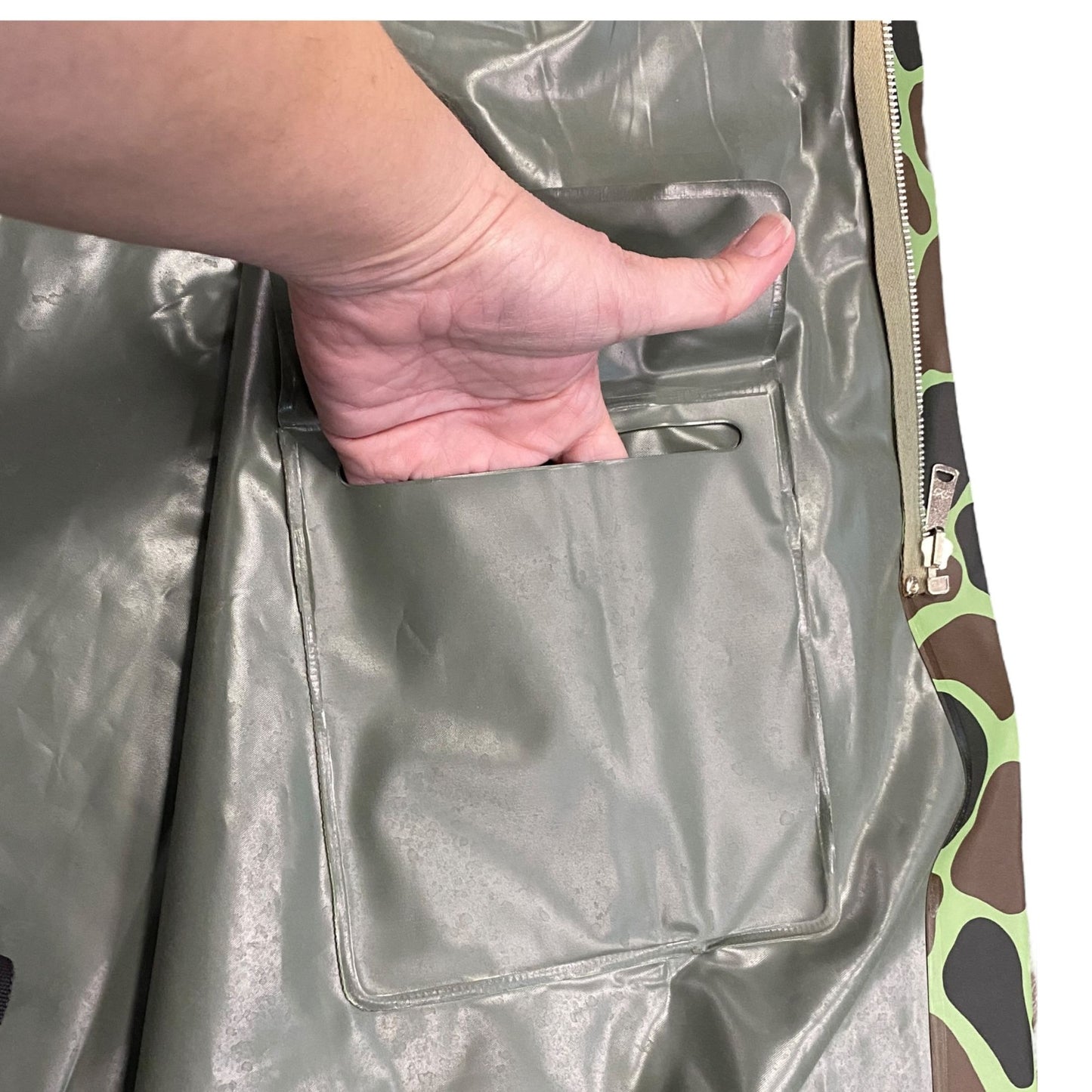 Sportsmans Choice Rain Jacket Reversible XL Duck Camouflage Poncho Full Zip 80s