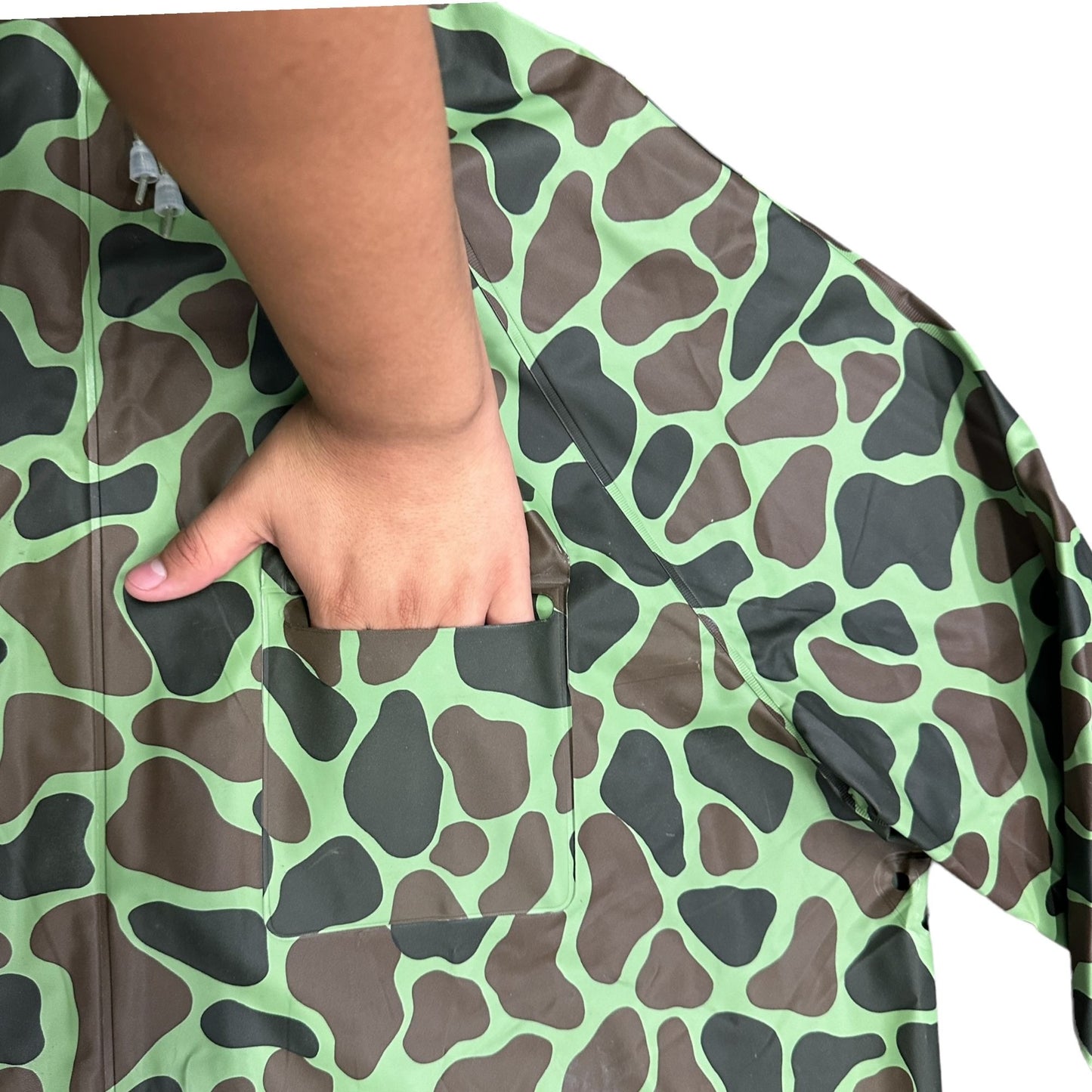 Sportsmans Choice Rain Jacket Reversible XL Duck Camouflage Poncho Full Zip 80s