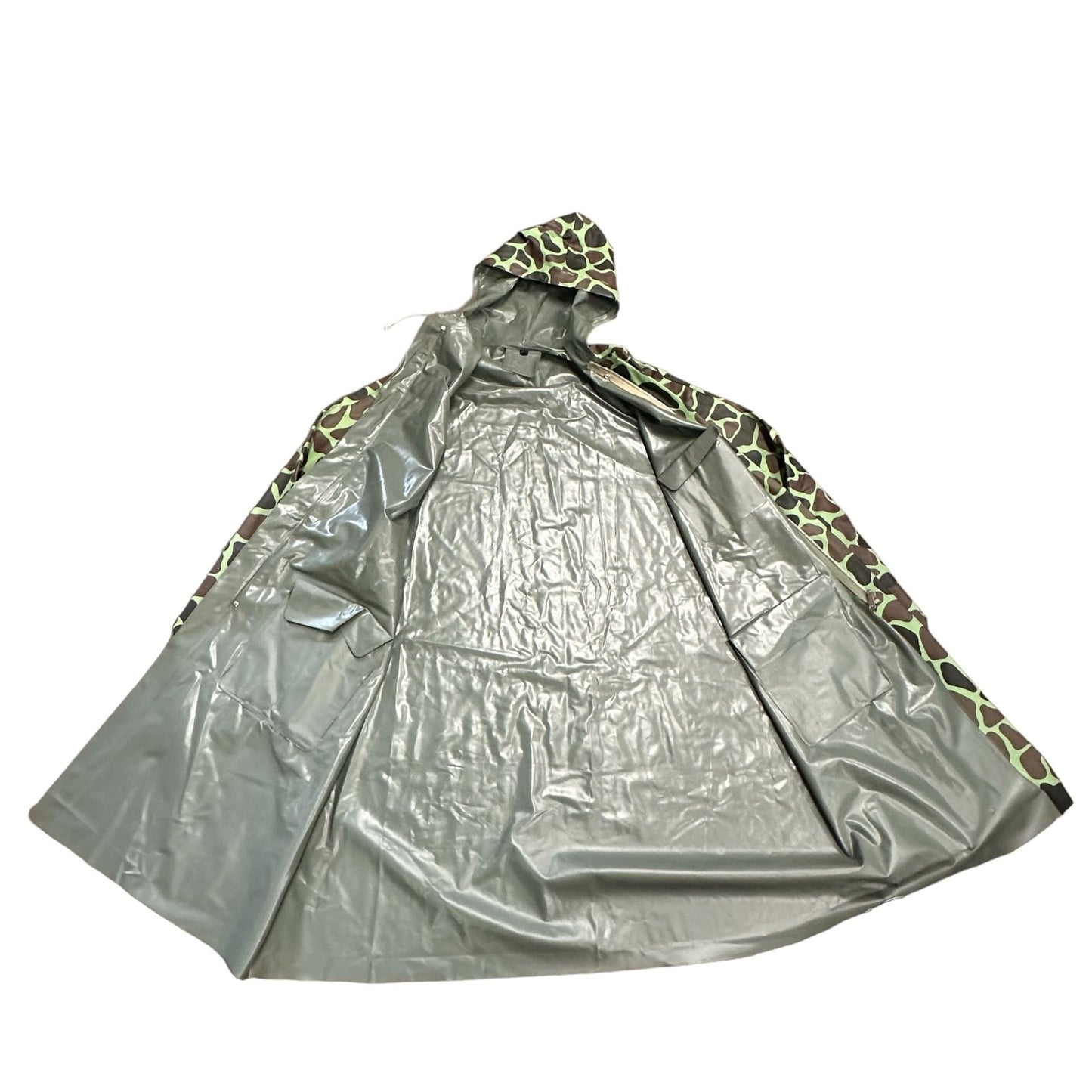 Sportsmans Choice Rain Jacket Reversible XL Duck Camouflage Poncho Full Zip 80s