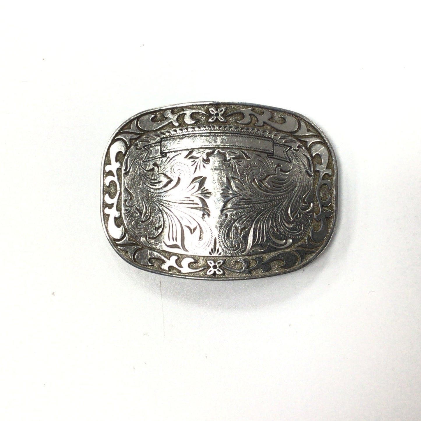 Vintage Western Stainless Steel Belt Buckle