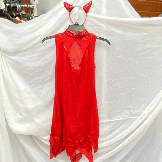Red Devil Costume Dress With Headband