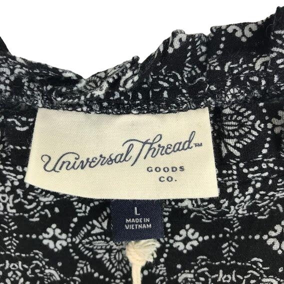 NWT Universal Thread L Boho Sleeveless Tank Top Ruffle Trim Square Neck Layering