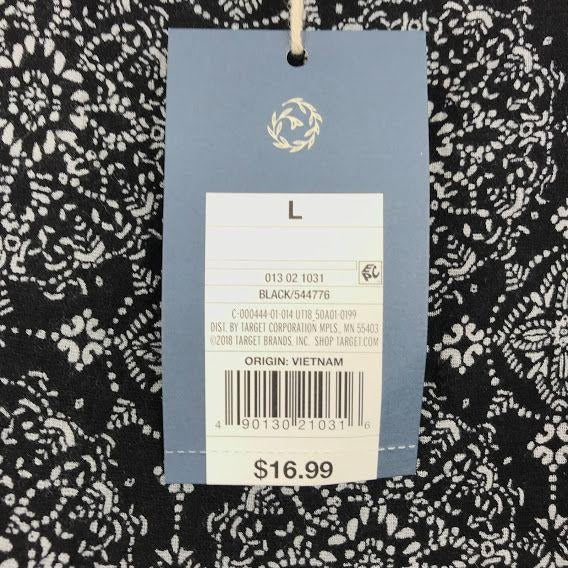 NWT Universal Thread L Boho Sleeveless Tank Top Ruffle Trim Square Neck Layering