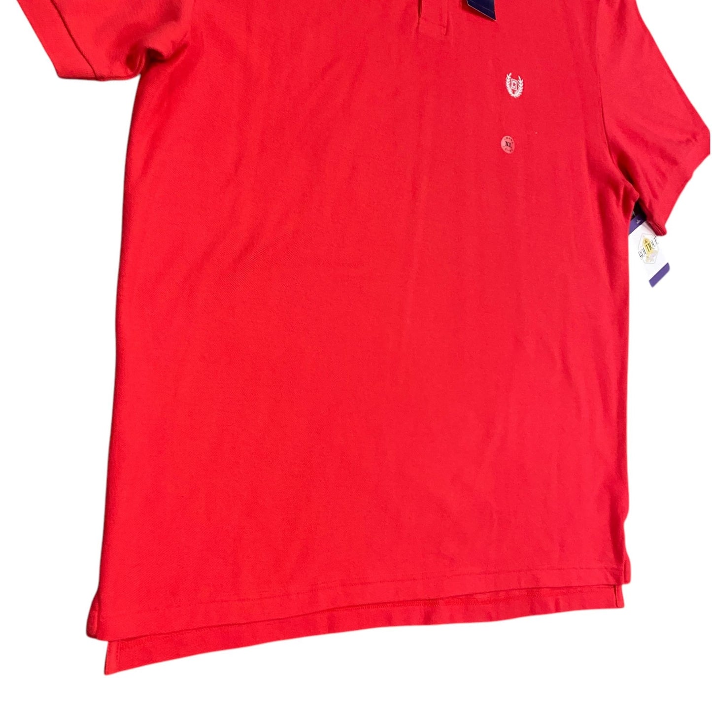 NWT Chaps Mens XL Red Polo Shirt Short Sleeve Embroidered Logo Breathable Cotton