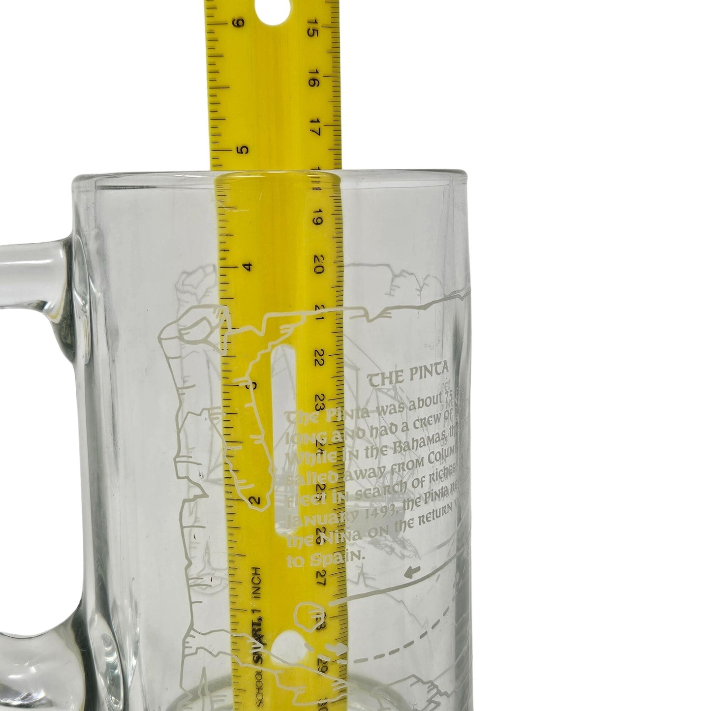 VTG Long John Silvers Columbus Voyage Nautical Sailing Ships Glass Mug Set of 3