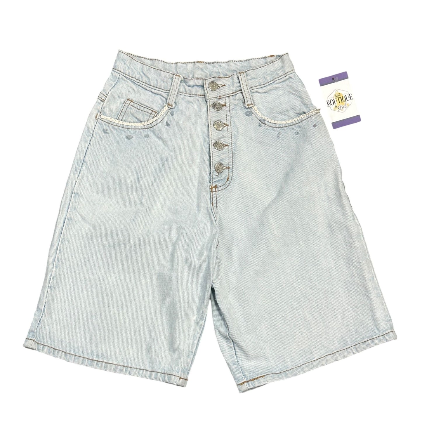 Vtg Concepts & Design Jean Shorts Jorts Junior 5 Buttonfly Bermuda Y2K 90s Retro