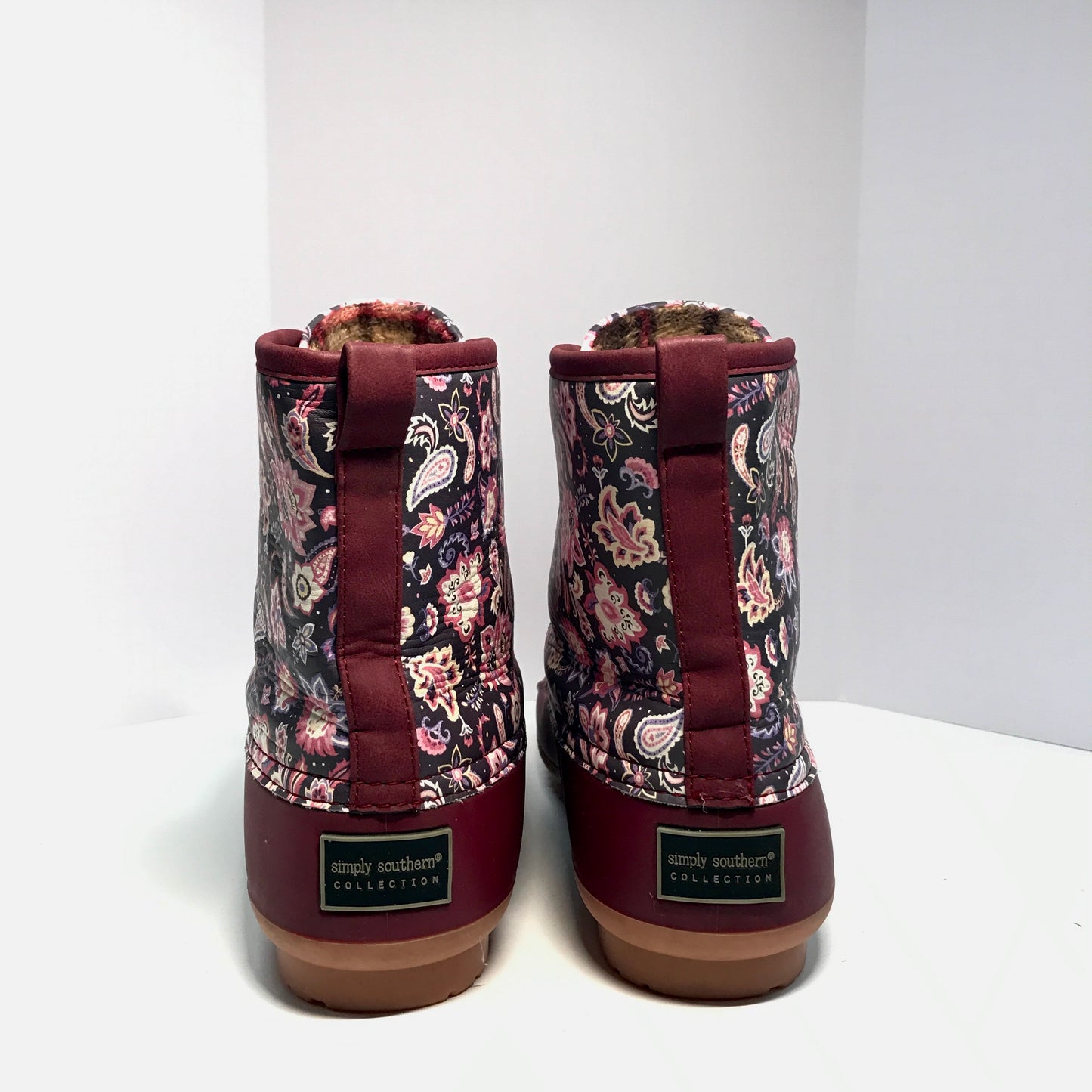 Simply Southern Collection Paisley Floral Duck Boots