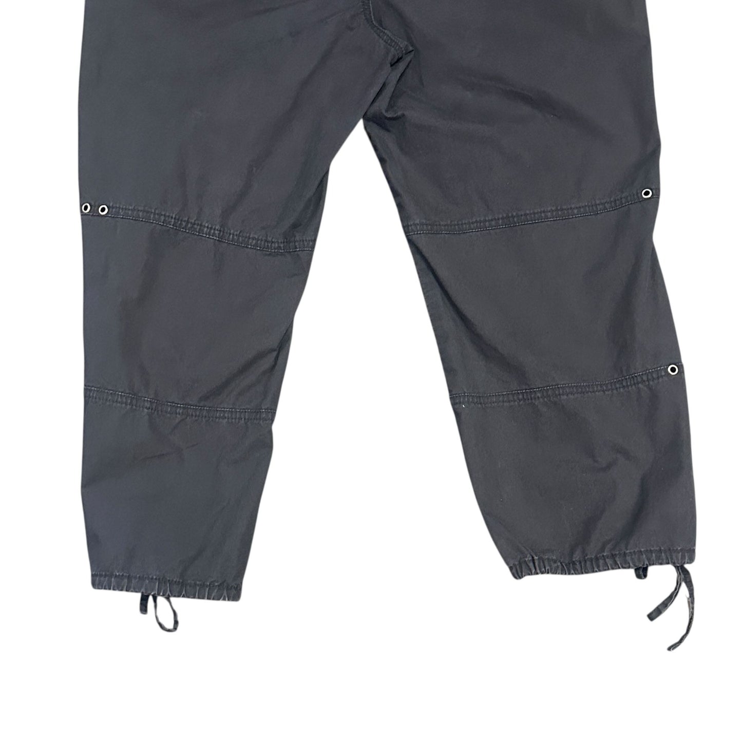 Harley Davidson Womens 12 Black Convertible Cargo Capri Pants Bottom Tie Pockets