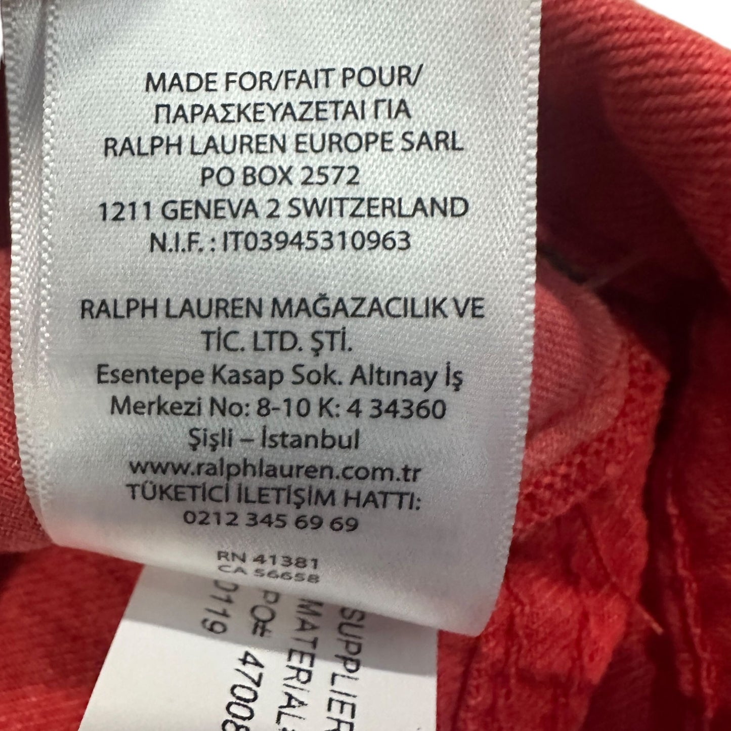 NWT Polo Ralph Lauren Womens 26 Callen High Rise Slim Red Jeans Button Fly