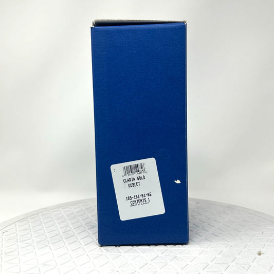 Waterford Marquis Claria Gold Crystal Goblet Gold Rim w/ Box Wedding Holiday