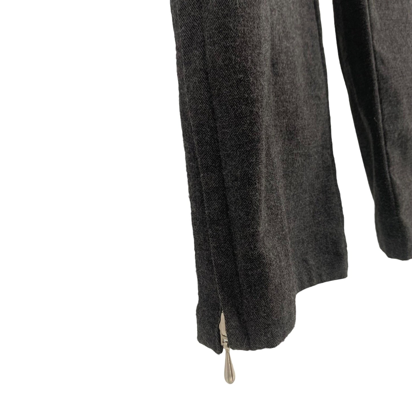 Womens Vtg Utility Jumpsuit Fubu L Gray Pockets Front Zip Side Leg Y2K Stretch