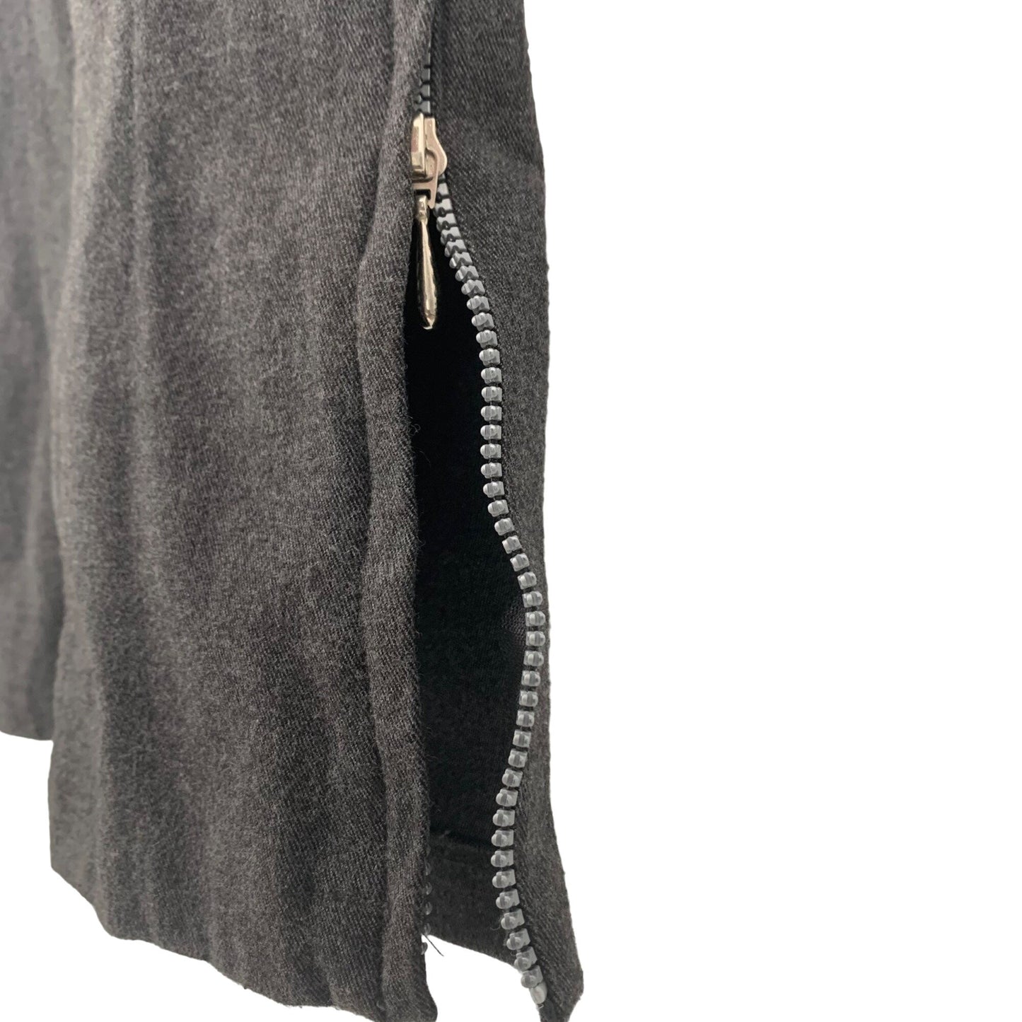 Womens Vtg Utility Jumpsuit Fubu L Gray Pockets Front Zip Side Leg Y2K Stretch