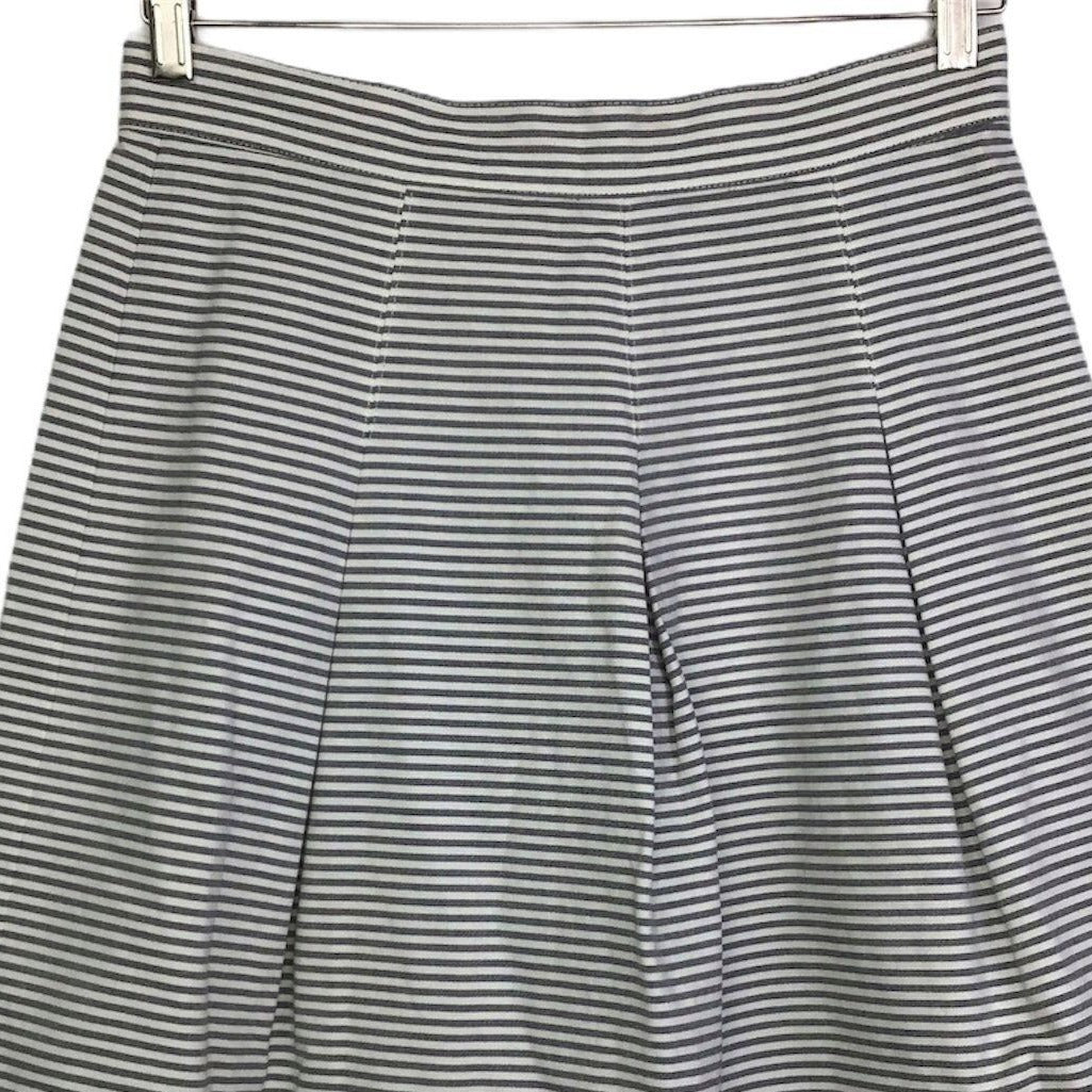 Corey Lynn Calter Skirt Pleated ALine Gray Stripe Anthropologie Modern Preppy 8