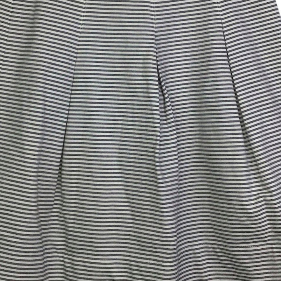 Corey Lynn Calter Skirt Pleated ALine Gray Stripe Anthropologie Modern Preppy 8